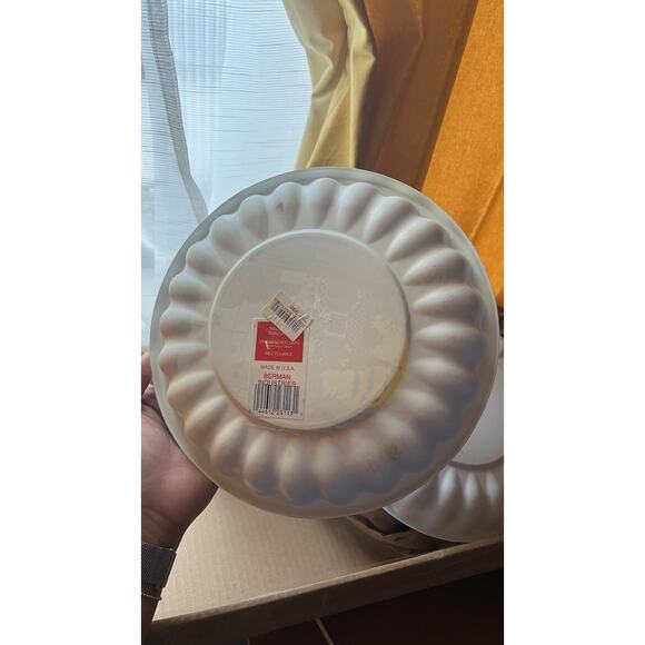 Vintage Berma Halloween Blue Candy Plate Haunted House Ghost Kitsch 2 Pc New USA - Picture 4 of 5